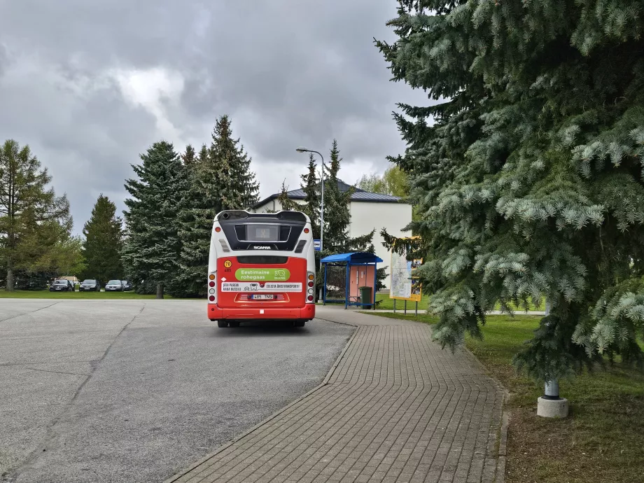 Arrêt de bus à l'aéroport