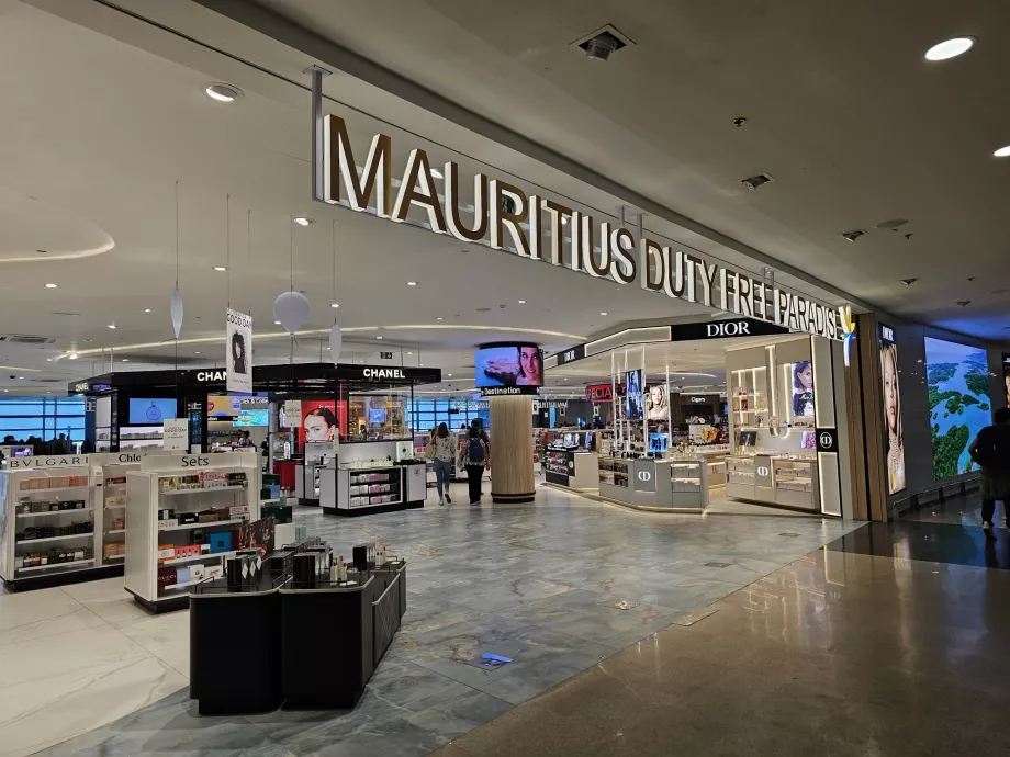 Boutique hors taxes, aéroport de Maurice