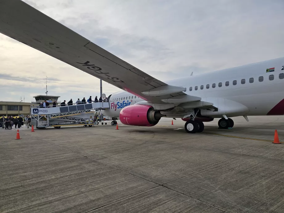Embarquement dans l'avion