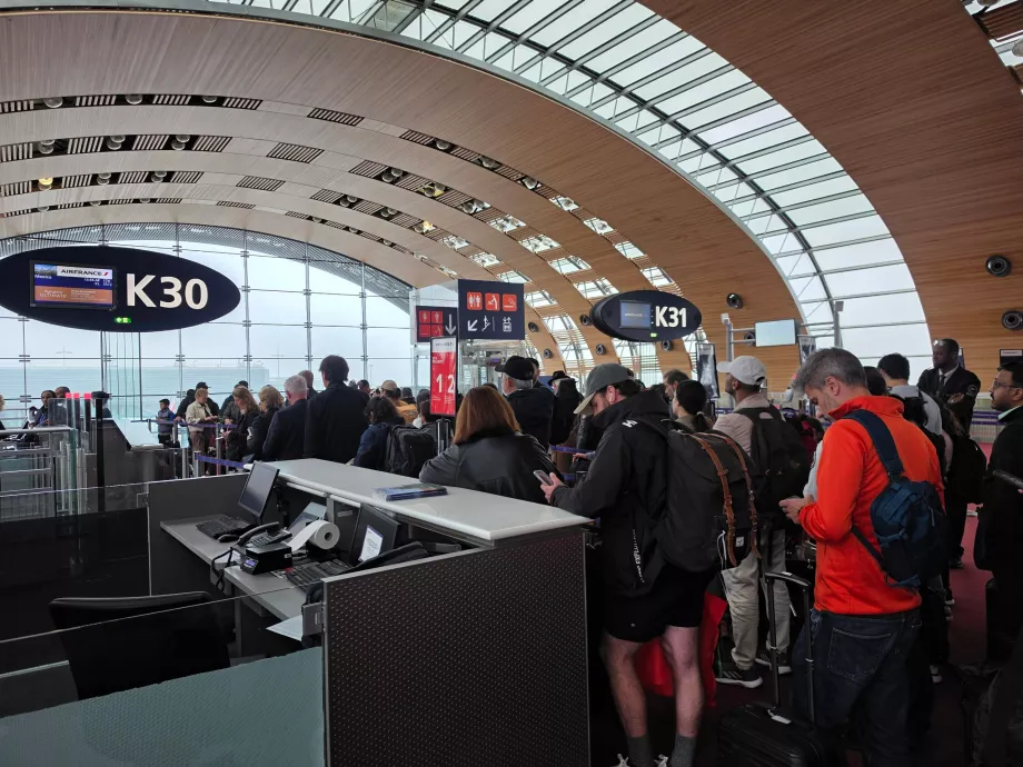 Embarquement pour le vol