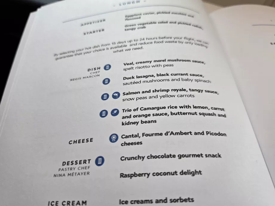 Menu – déjeuner