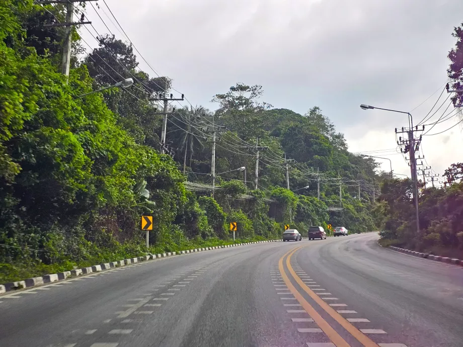 Routes principales autour de l'île