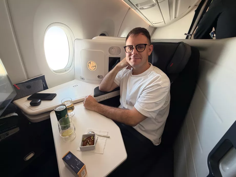 Moi en classe affaires chez Air France
