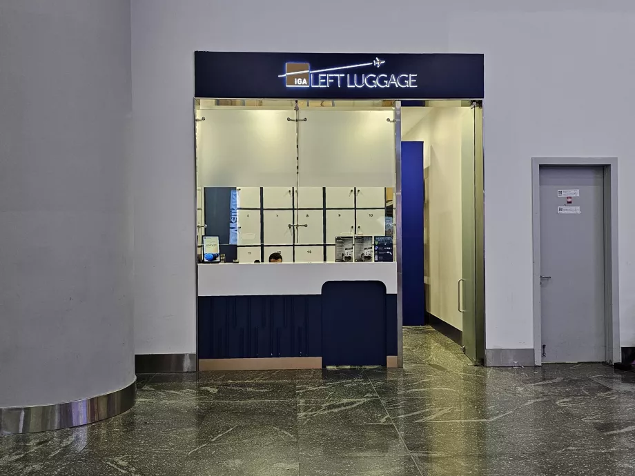 Stockage des bagages dans la zone de transit