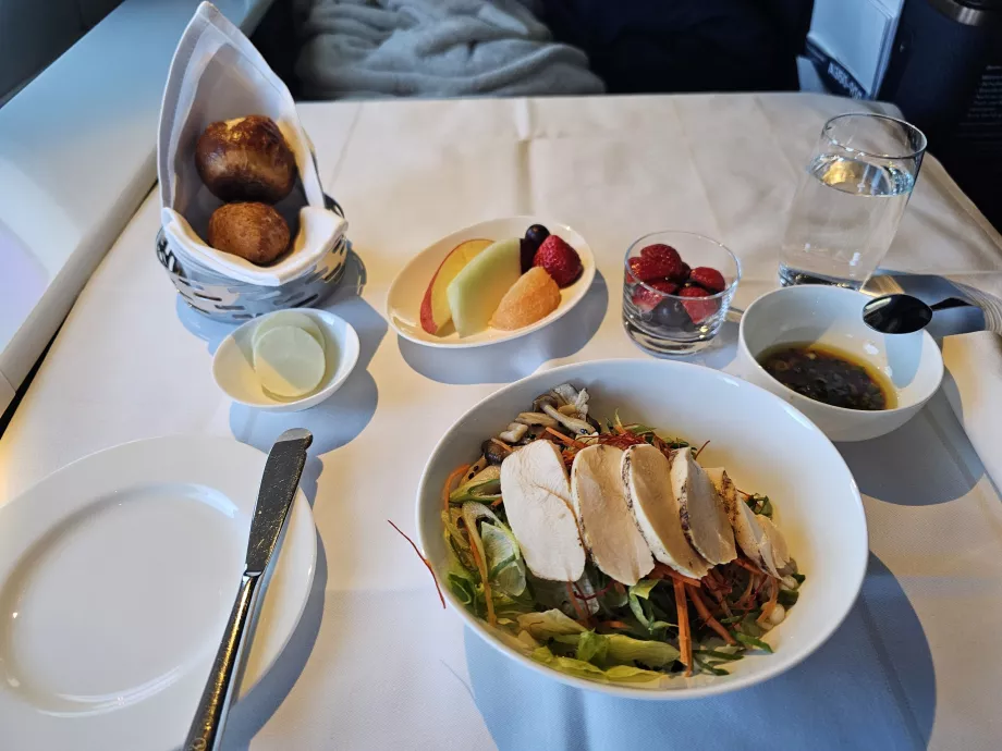 Dîner avant l'atterrissage