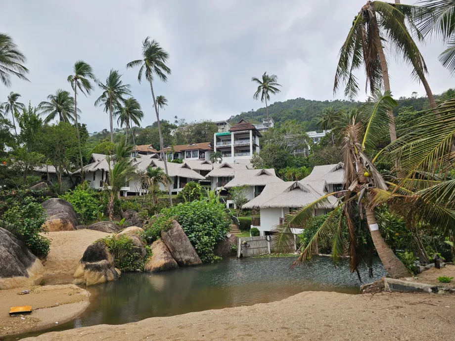 Plage de Coral Cove, bungalows