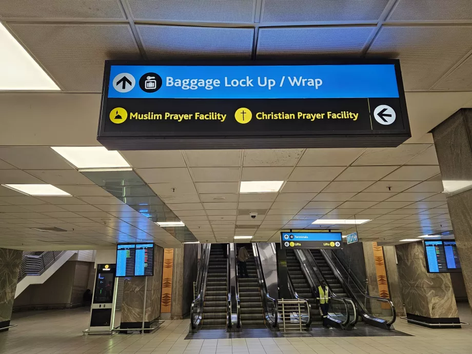 Signalisation défectueuse de la salle des bagages
