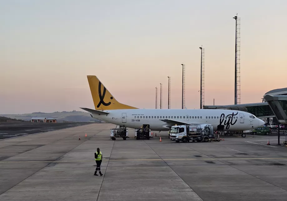 Boeing 737 à l'aéroport de Durban