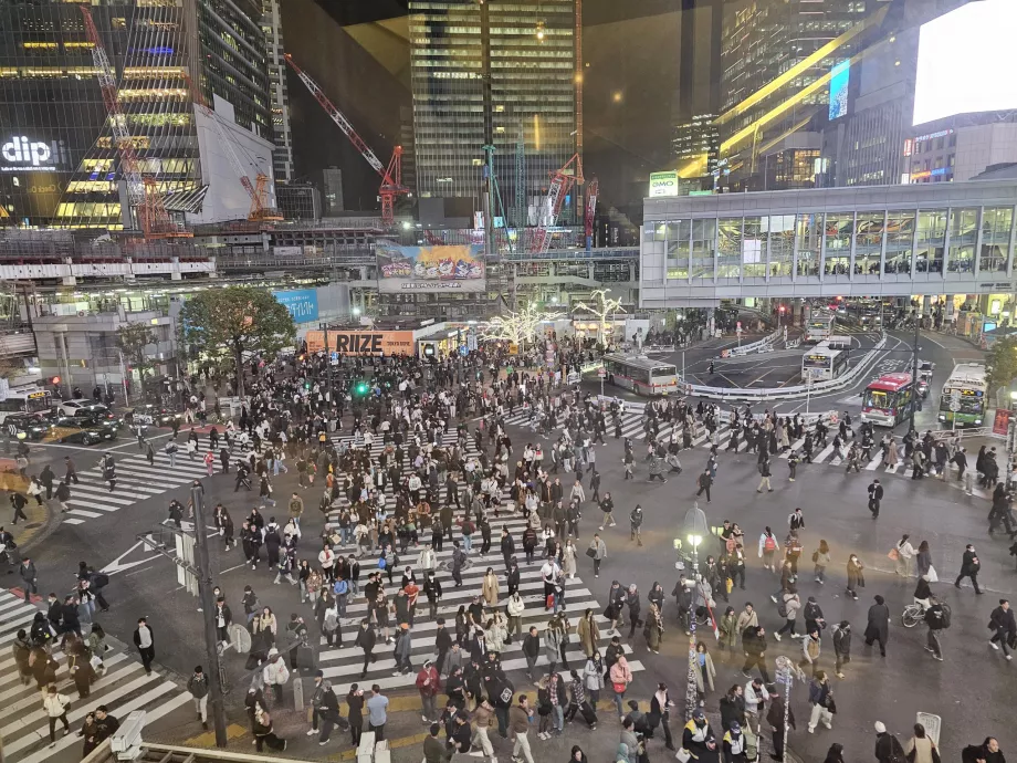 Share Lounge, vue sur le carrefour de Shibuya