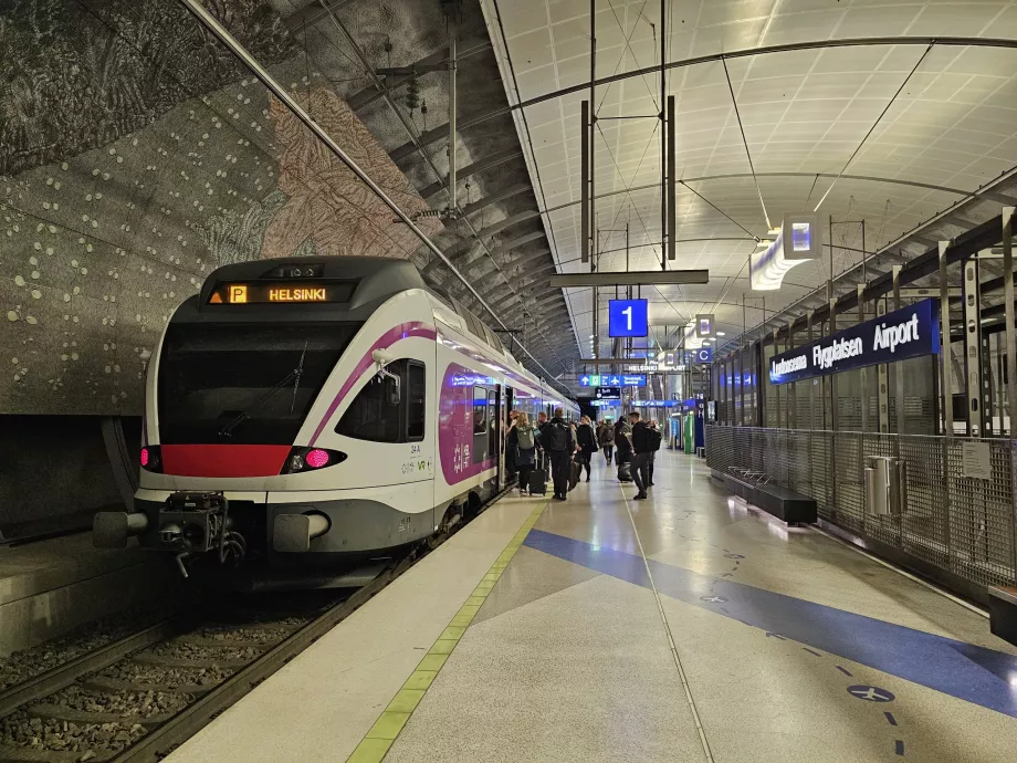 Train, Aéroport d'Helsinki