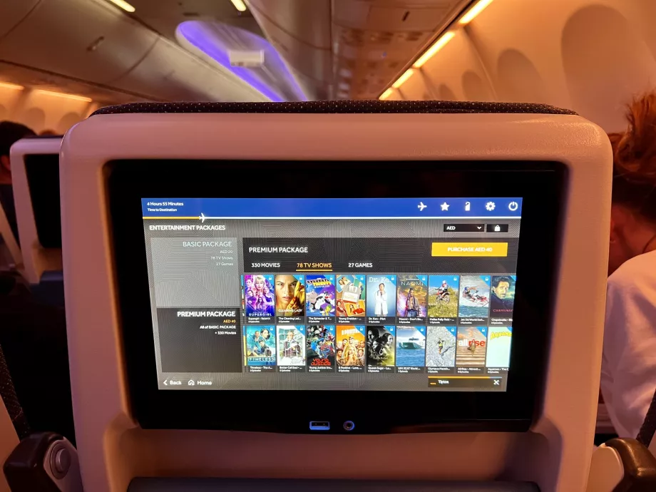 Flydubai et divertissements à bord payants