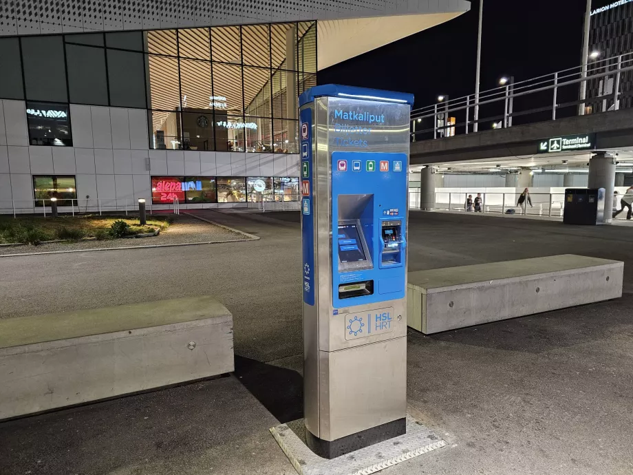 Distributeur de billets, arrêt de bus