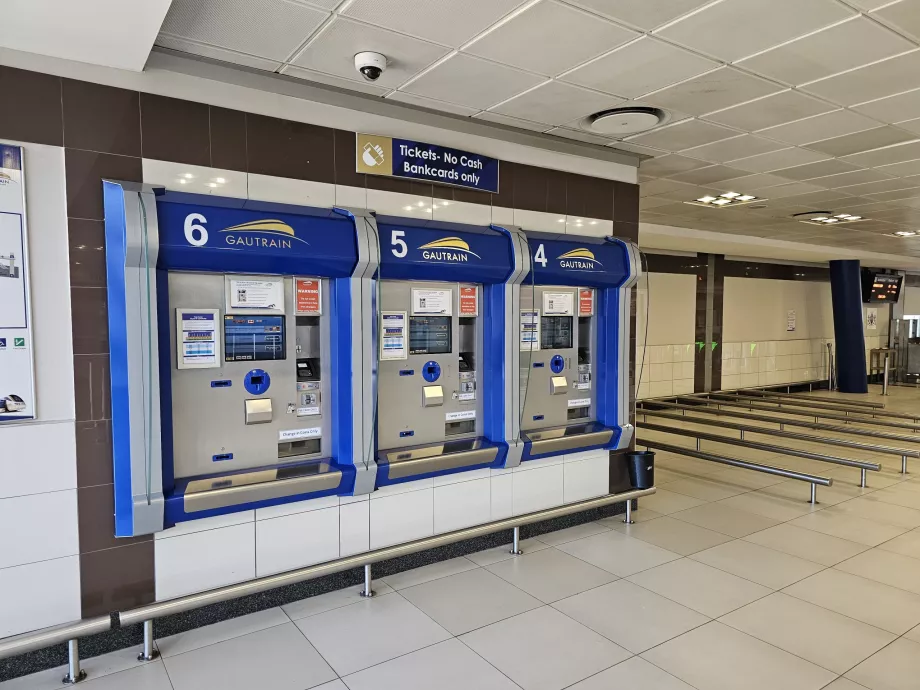 Distributeur de billets sur le Gautrain
