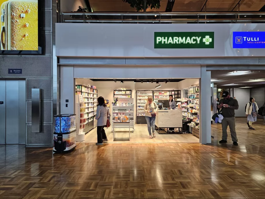 Pharmacie, zone de transit