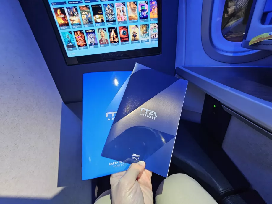 Menu et carte des vins