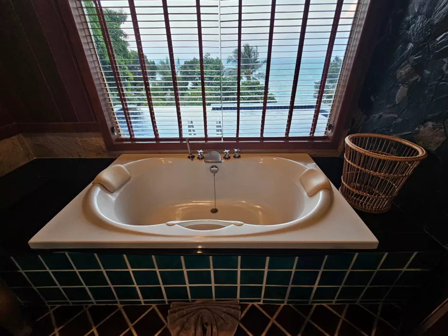 Baignoire dans la salle de bains