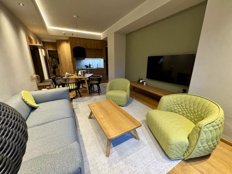 Salon et kitchenette
