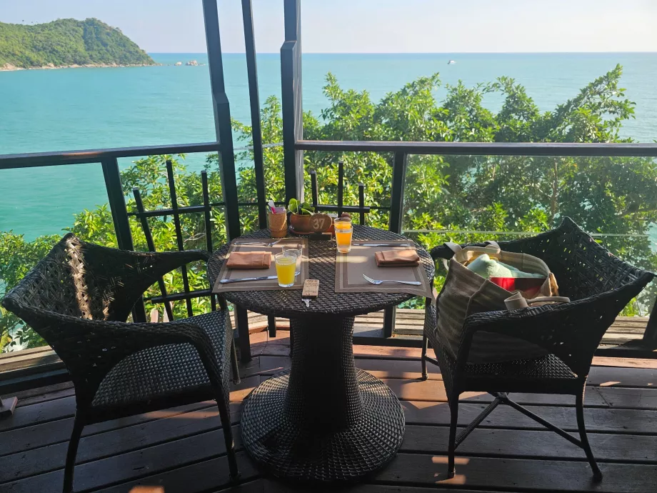 Petit déjeuner avec vue