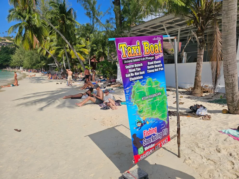 Salad Beach, bateau taxi