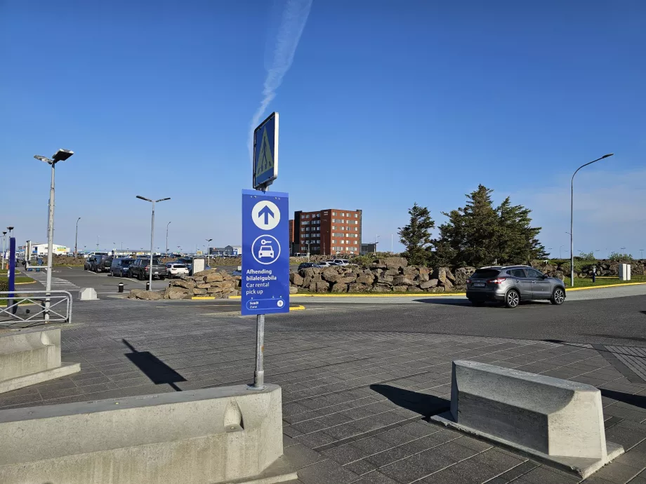 Direction des parkings de location de voitures