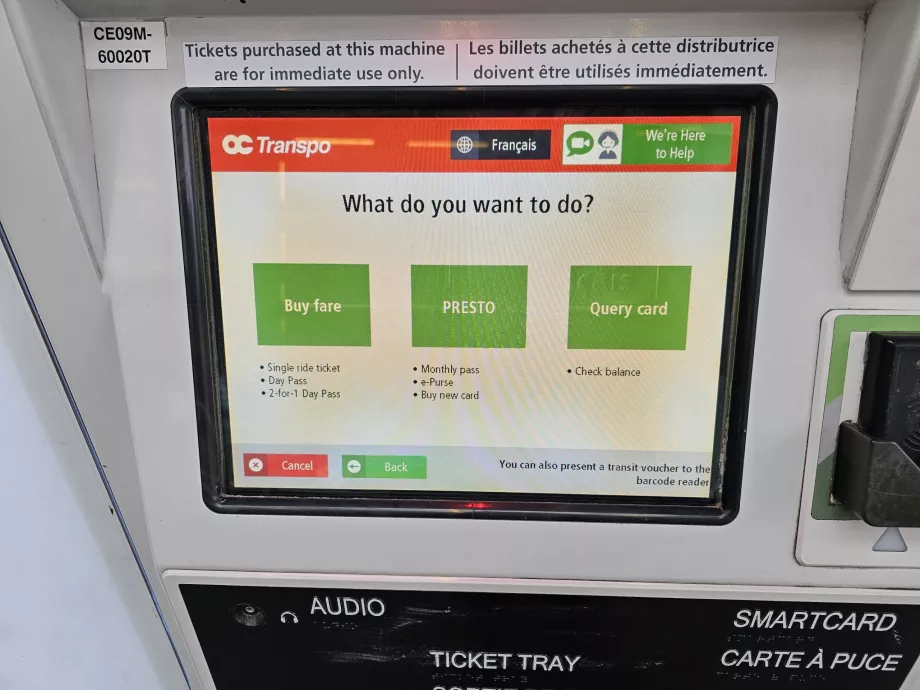 Achat d'un billet