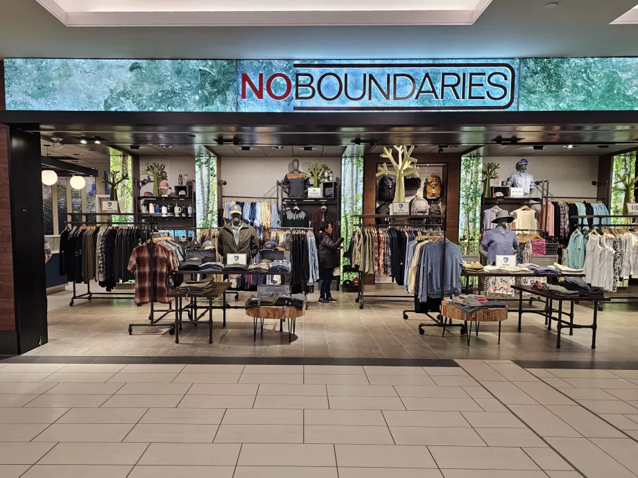 Magasins dans l'espace de transit
