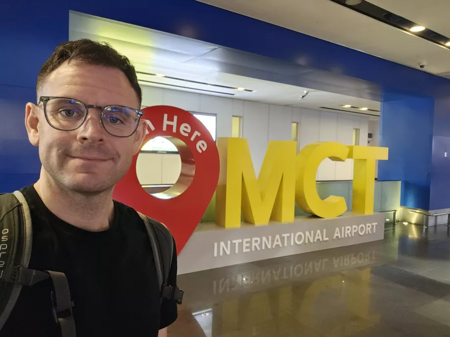 Moi à l'aéroport de Mascate