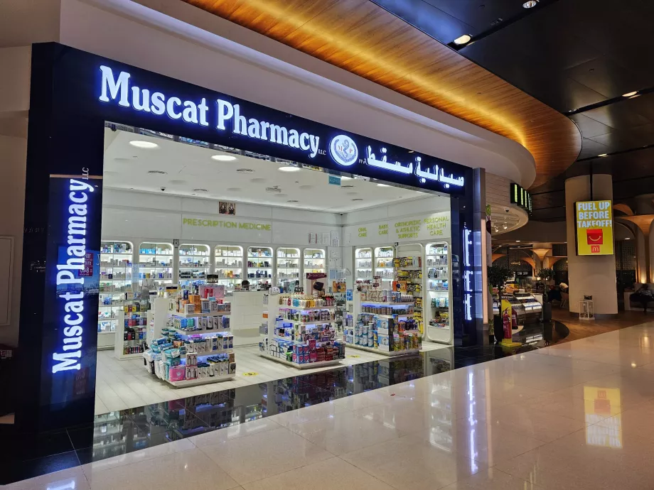 Pharmacie, zone de transit