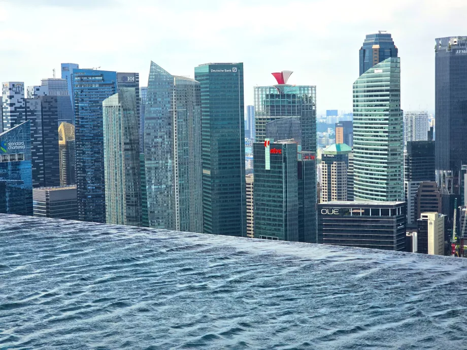 Piscine à débordement à Marina Bay Sands