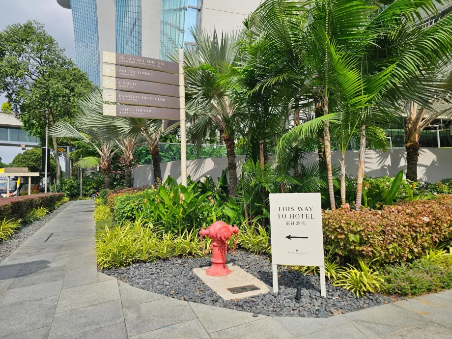 Plan d'accès à la réception de l'hôtel