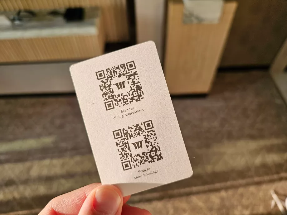 Codes QR pour les réservations de restaurants au centre commercial ou à l'hôtel MBS