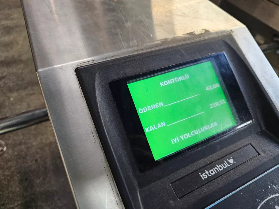 Equilibre sur Istanbulkart