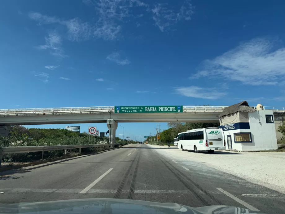L'autoroute entre Cancún et Tulum