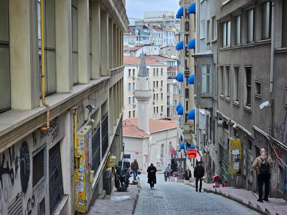 Les rues escarpées d'Istanbul