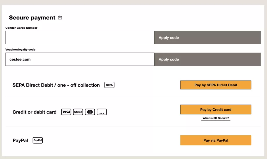 Code promo - Condor.com