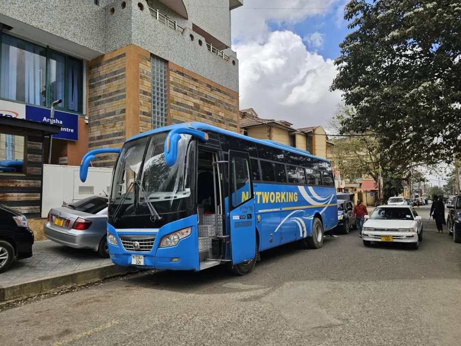 Arrêt de bus en direction de l'aéroport dans India Street
