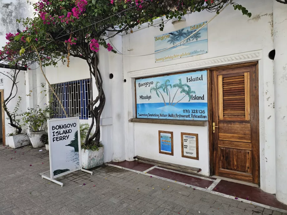 Bureau des billets de ferry sur Bongoyo