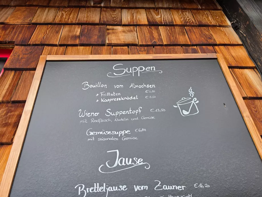 Prix dans les restaurants