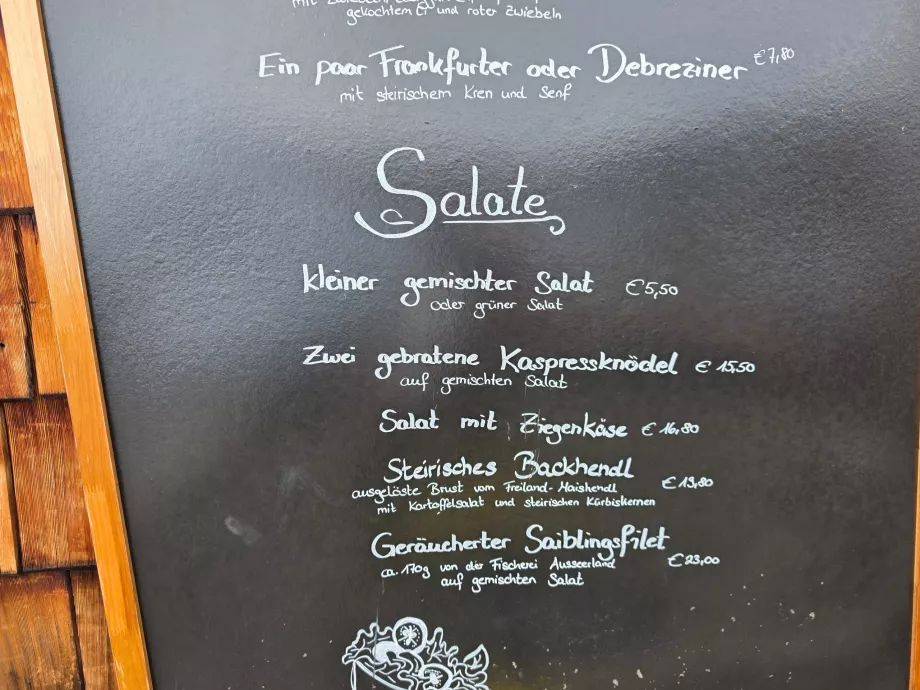 Prix dans les restaurants