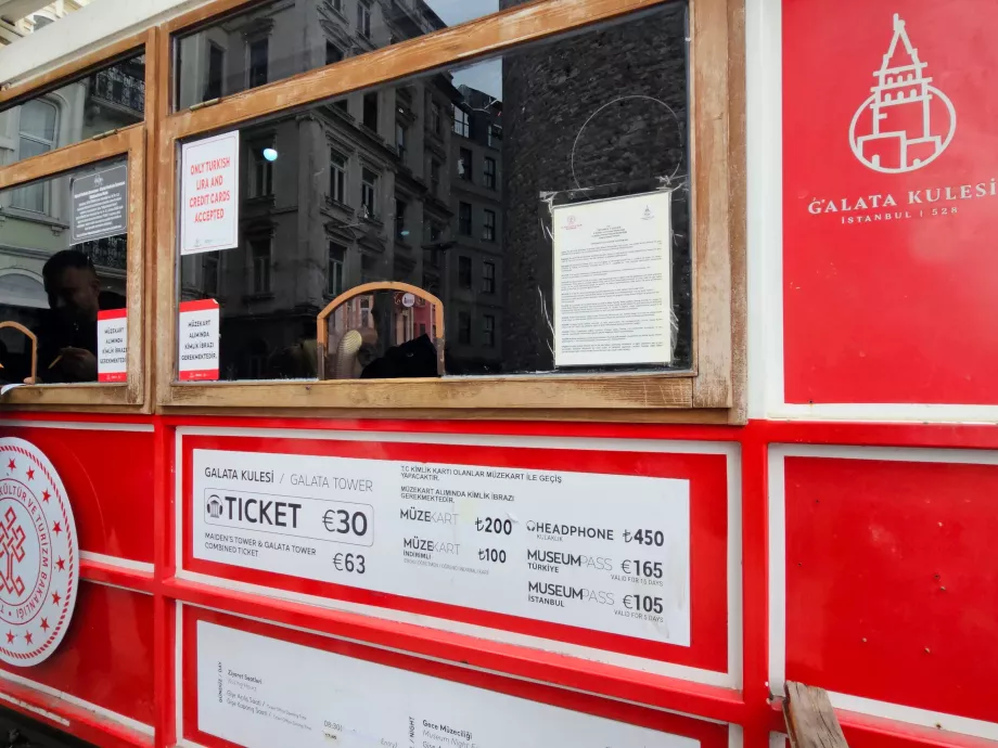 Tour de Galata, prix d'entrée