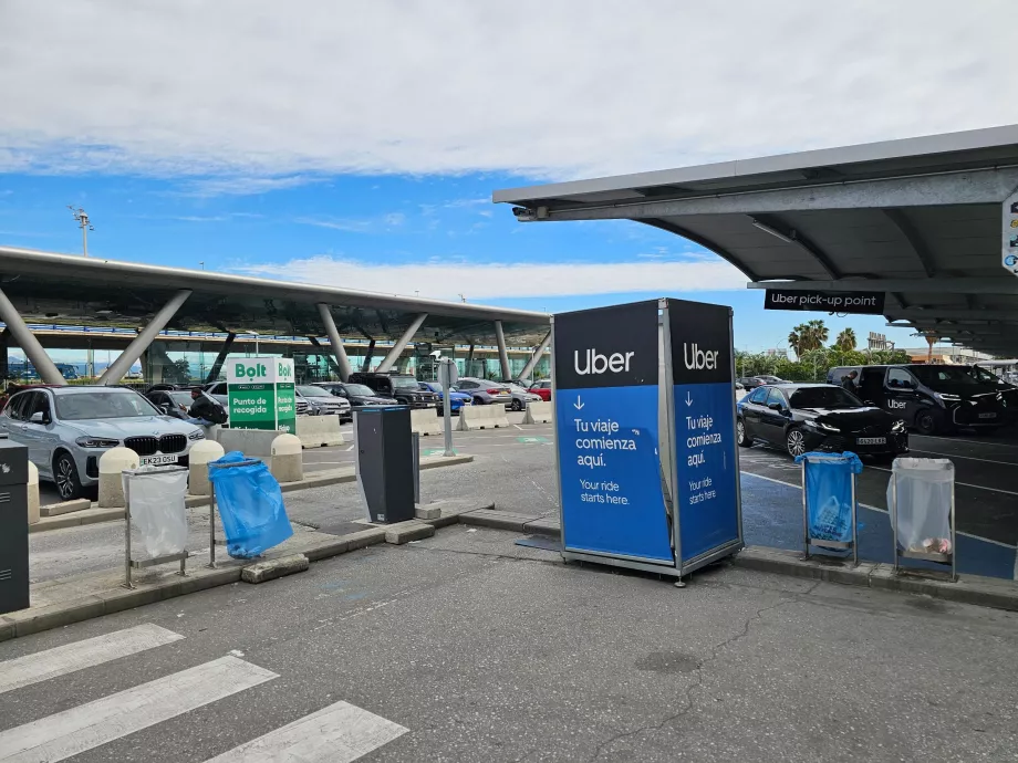 Points de prise en charge Uber et Bolt