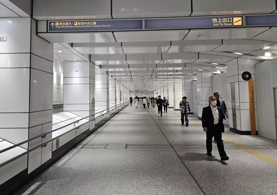 Trajet de la gare de Shinjuku au bâtiment du gouvernement métropolitain de Tokyo