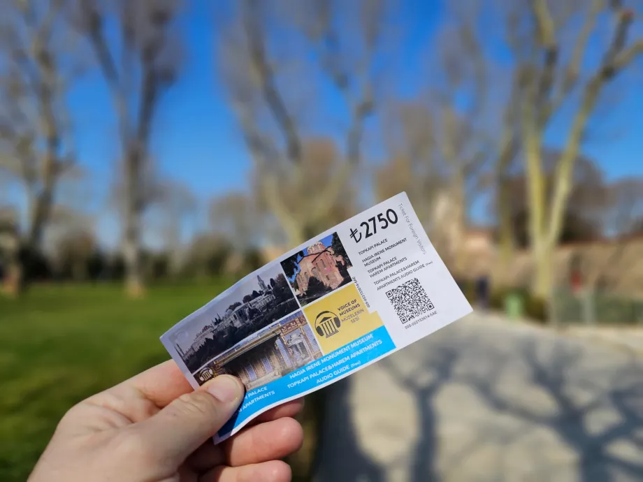 Billet d'entrée au palais de Topkapi