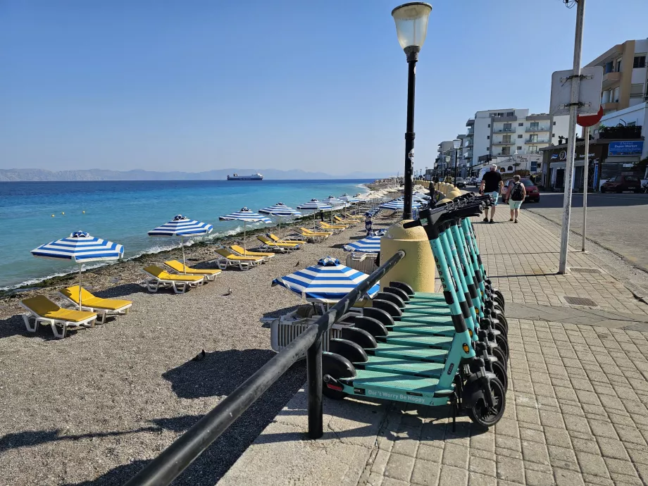 Scooters partagés à Rhodes
