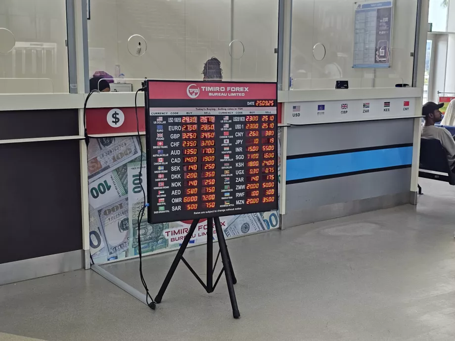 Taux de change au terminal 3