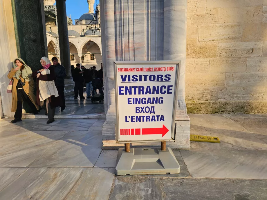 Mosquée bleue, entrée pour les touristes