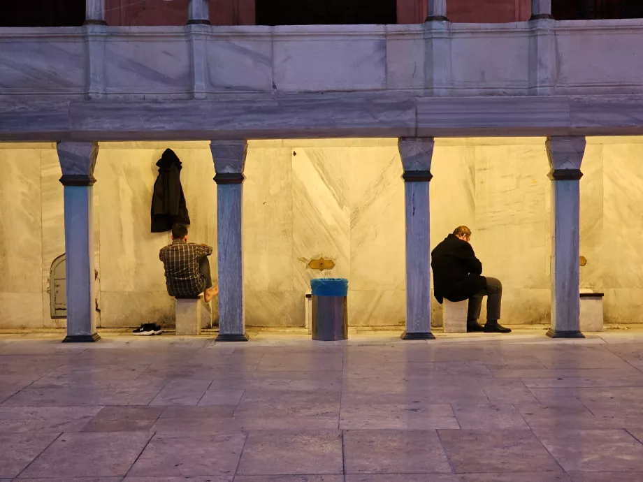 Mosquée bleue, toilettes