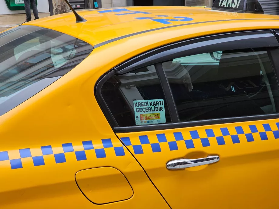 Possibilité de payer par carte dans le taxi