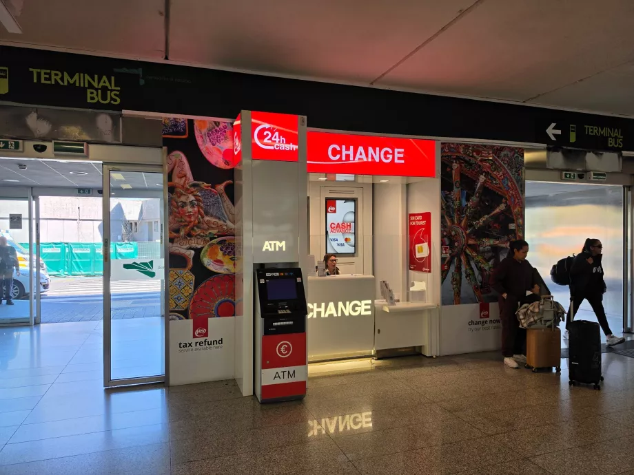 Change de devises dans le terminal A
