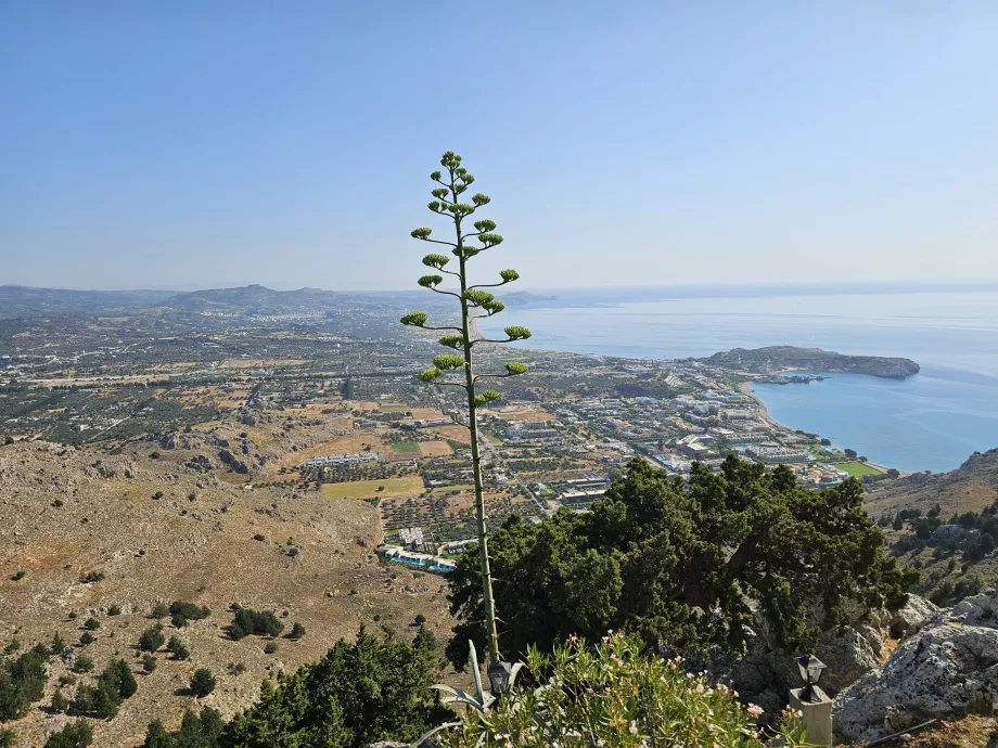 Vue du monastère de Notre-Dame sur la station de Kolymbia
